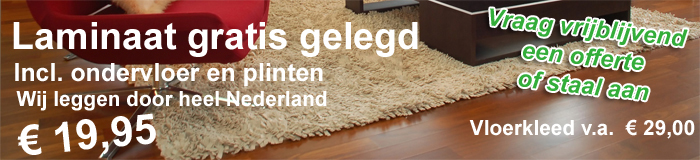 Laminaat inclusief gratis gelegd