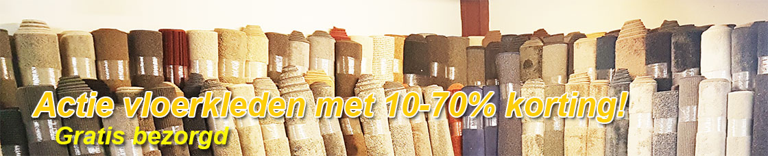 Actie vloerkleden met 10 tot 70% korting!
