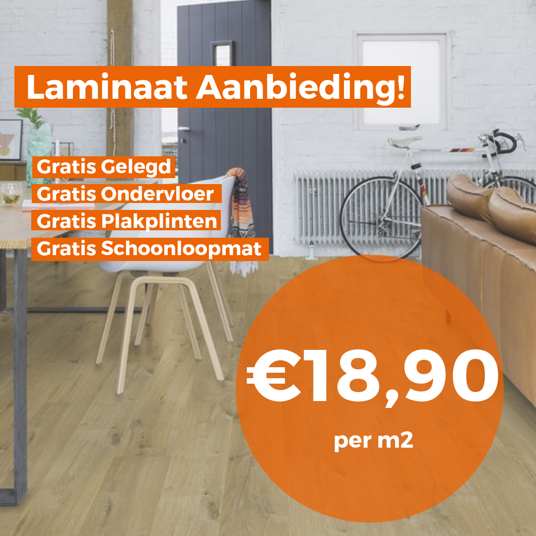 Laminaat gratis gelegd